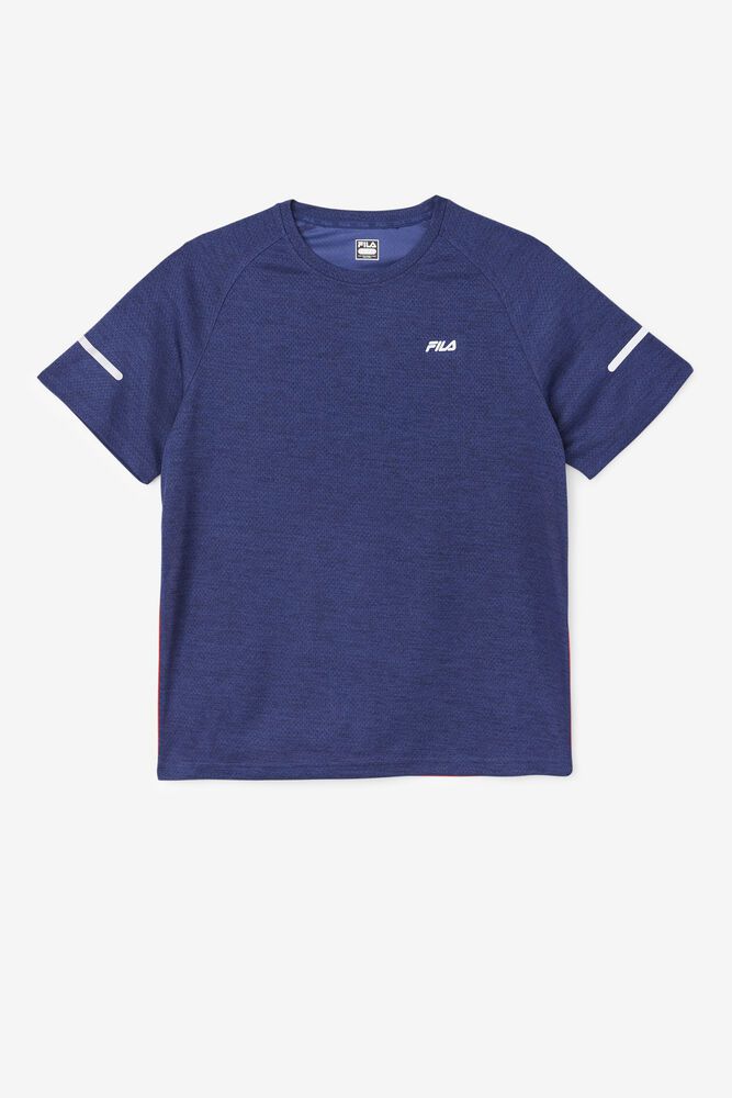 Fila T-Shirt Mens Navy Eros Crew - Ireland 04697-AHEC